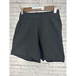 Princess Polly Athletic Stretch Black High Rise Biker Ribbed Shorts Size XS/S